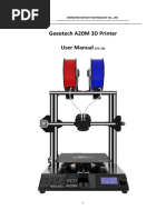 Geeetech A20M 3D Printer User Manual: Shenzhen Getech Technology Co., LTD