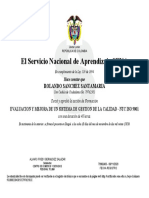 Evaluación de Un SGC NTC ISO 9001