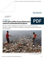 Contaminación - La ONU Pide Cambios Sin Precedentes para Evitar La Catástrofe Medioambiental Del Planeta - Sociedad - EL PAÍS