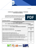 Comunicado Tarifas Operación Logística