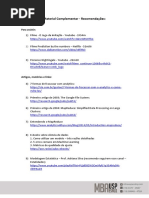 Material Complementar - Recomendações