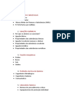 Átomos, Lig. Químicas e Funções Inorgânicas