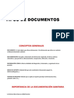 Tipos de documentación sanitaria y no sanitaria