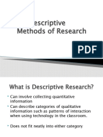 Descriptive Method of Research