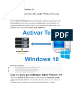 Activar Telnet en Windows 10