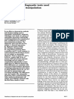 Classification of Diagnostic Tests Used With Osteopathic Manipulation