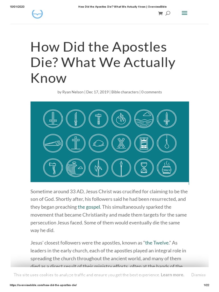 How Did The Apostles Die What We Actually Know OverviewBible