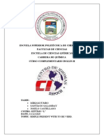 Escuela Superior Politécnica de Chimborazo Facultad de Ciencias Escuela de Ciencias Químicas Carrera de Química Curso Complementario Ingles Ii