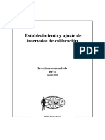 Establecimiento y Ajuste de Intervalos de Calibración