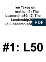 Three Takes On Leadership: (1) The Leadership50 (2) The Leadership25 (3) Leadershipshort