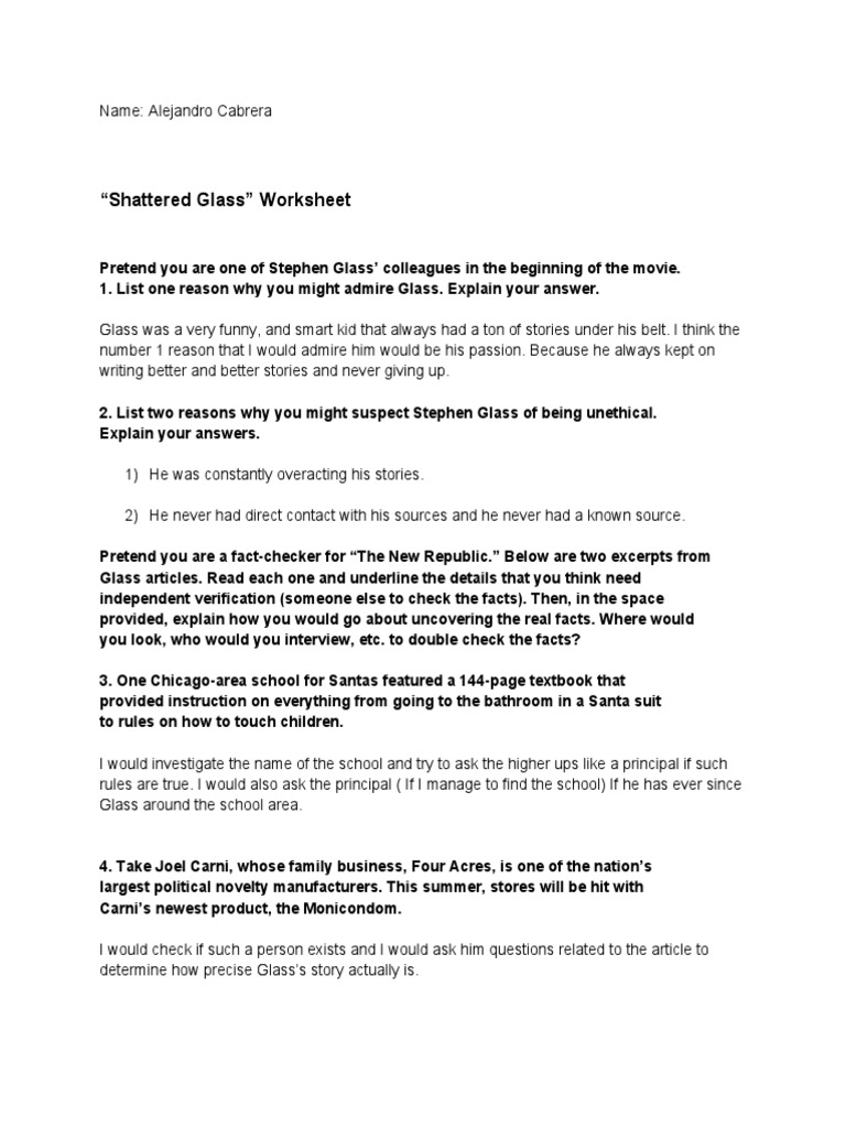 Name Alejandro Cabrera Shattered Glass 1 Docx