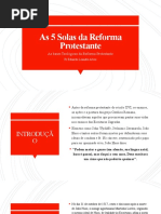 As 5 solas da Reforma