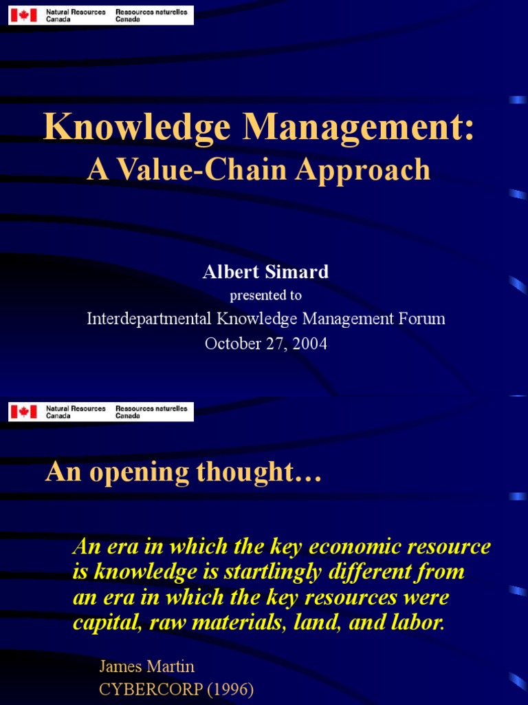 Knowledge Management:: A Value-Chain Approach | PDF | Knowledge ...