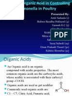 Efficacy of Organic Acid in Prevention of Salmonella