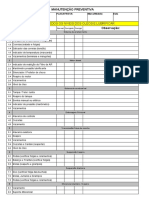 Checklist Manutenção Preventiva