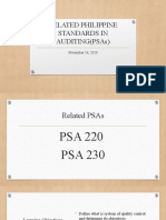 Related Philippine Standards in Auditing (Psas) : November 16, 2020