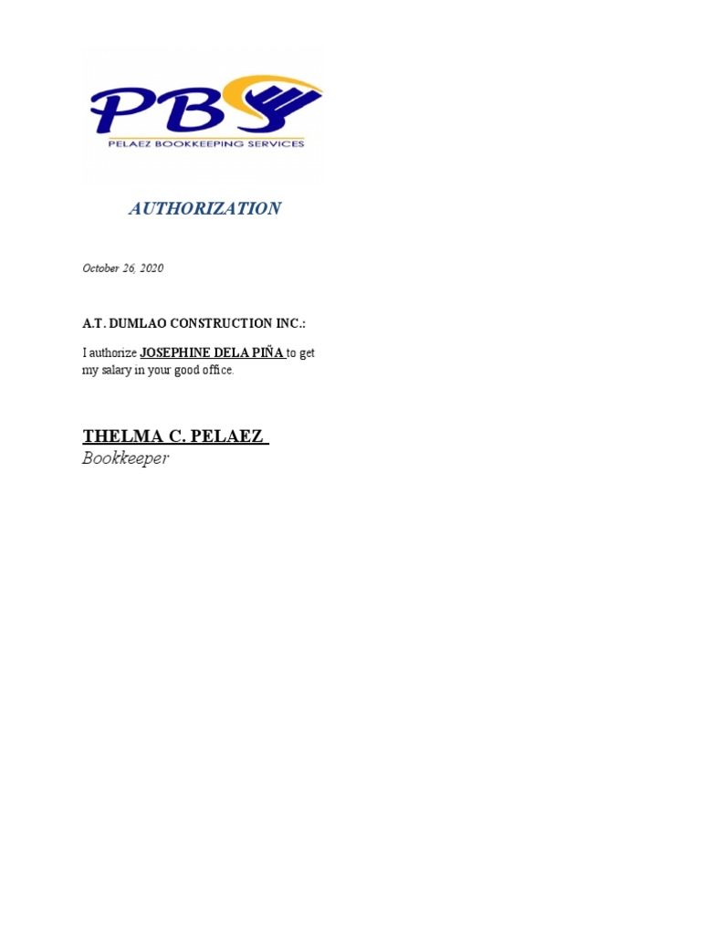 AUTHORIZATION Salary PDF