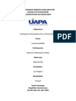 Tarea 2 de Evaluacion Psicometrica de La Personalidad. Ramona