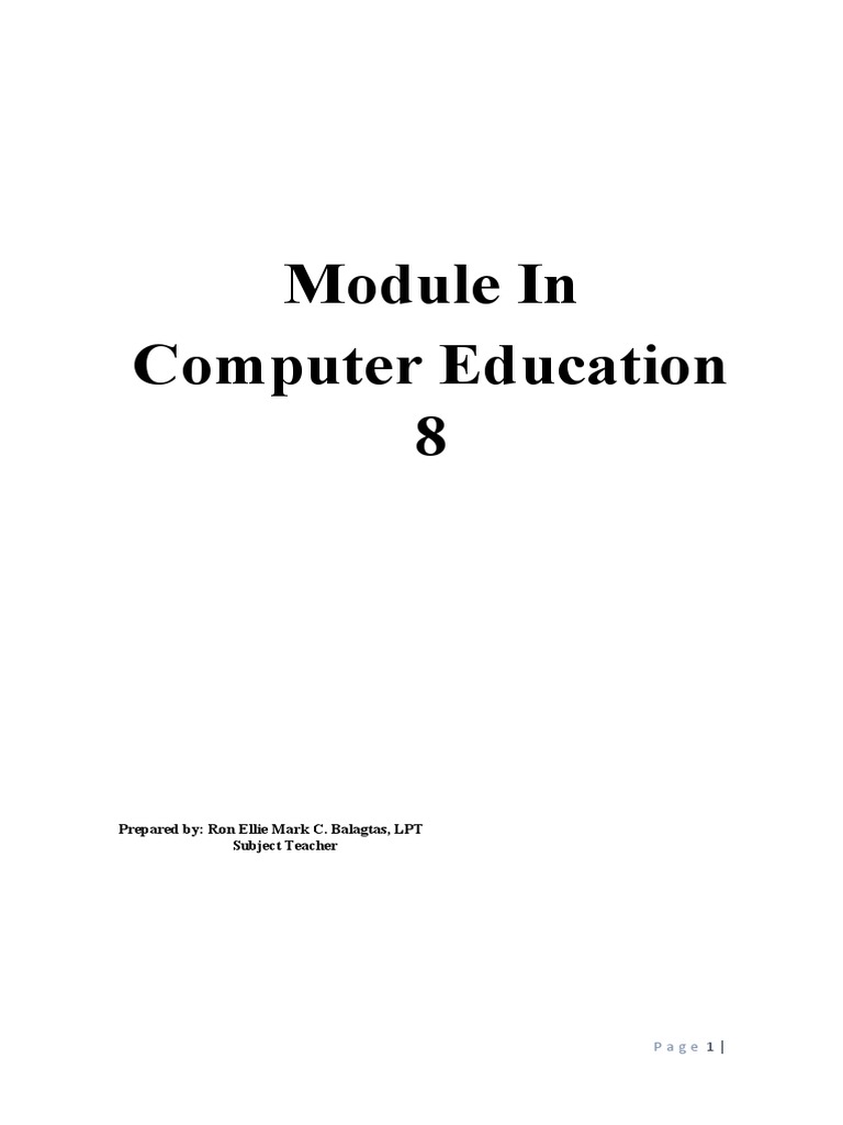 Grade 8 Computer Lesson 7 and 8 PDF Image Scanner Raw Image Format