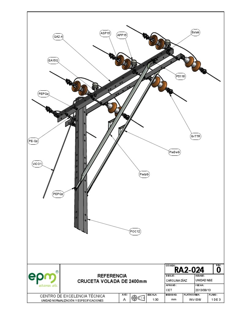 Cruceta Volada 2400mm y Perno Espaciador | PDF | Equipo | Bienes ...