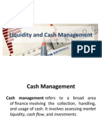 Liquidity and Cash Management - FinMgt