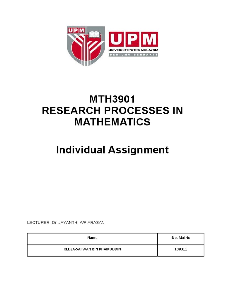 Research Processes in Mathematics | PDF | Methodology | Statistics