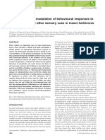 Experience Based Modulation of Behavioral Responses To Plant Volatiles