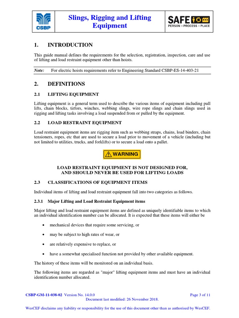 Slings-Rigging-and-Lifting-Equipment - 1 - 3 | PDF | Equipment | Transport