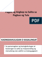 Pagpili NG Angkop Na Salita Sa Pagbuo NG Tula