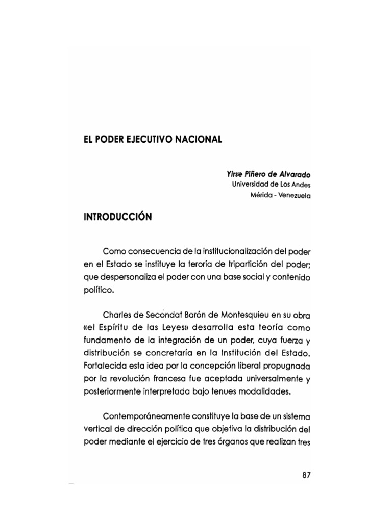 Estructura del Poder Ejecutivo en Venezuela | PDF | Presidentes de los ...