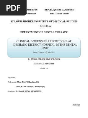 Report clinical internship at Dschang district hospital.doc