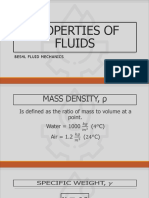 Properties of Fluids: Bes4L Fluid Mechanics