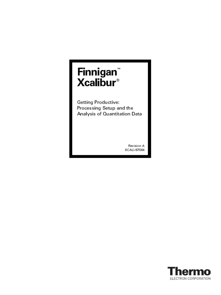 Xcalibur Processing Setup and Analysis | PDF | Mass Spectrometry ...