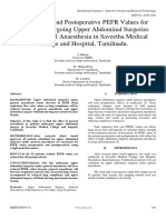 Preoperative and Postoperative PEFR Values For Patients Undergoing Upper Abdominal Surgeries Under General Anaesthesia in Saveetha Medical College and Hospital, Tamilnadu.