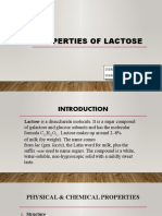 Properties of Lactose: A Sugar Found in Milk