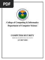 Computer Security # CoSc4171 PDF