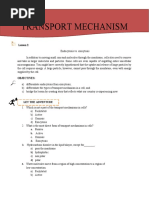 Transport Mechanism: Lesson 2