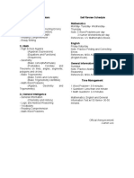 ACET Self Review Schedule