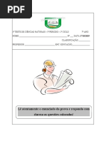 7º - 1o TESTE DE CIÊNCIAS NATURAIS