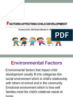 Actors Affecting Child Development: Prepared By: Michaela Mariel C. Nañez