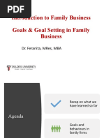 IFB - Lecture - Goals Goal Setting in Family Business