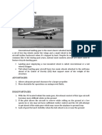 Conventional, Tricycle and Tandem (Landing Gears)