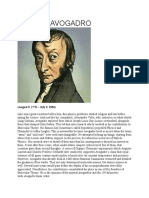 Amedeo Avogadro: (August 9, 1776 - July 9, 1856)