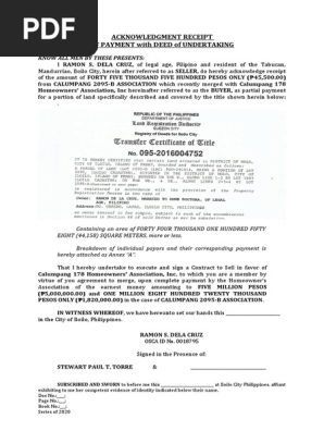 Acknowledgment Receipt 3rd Batch