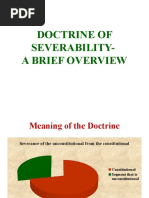 Doctrine of Severability-A Brief Overview