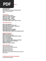 Material Master and Service Master: MM Tcode