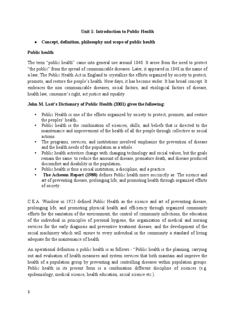 Overview of Public Health Concepts | PDF | Preventive Healthcare ...