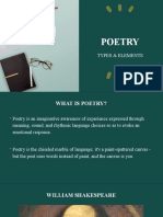Poetry: Types & Elements