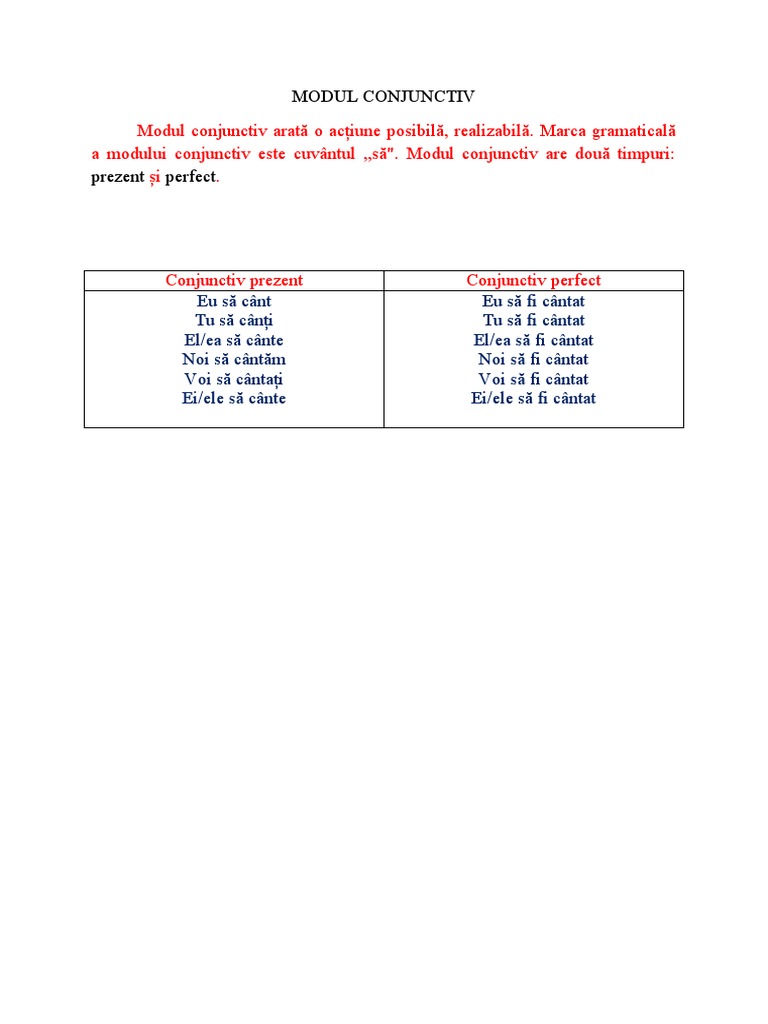 Modul Conjunctiv | PDF