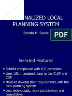 Rationalized Local Planning System